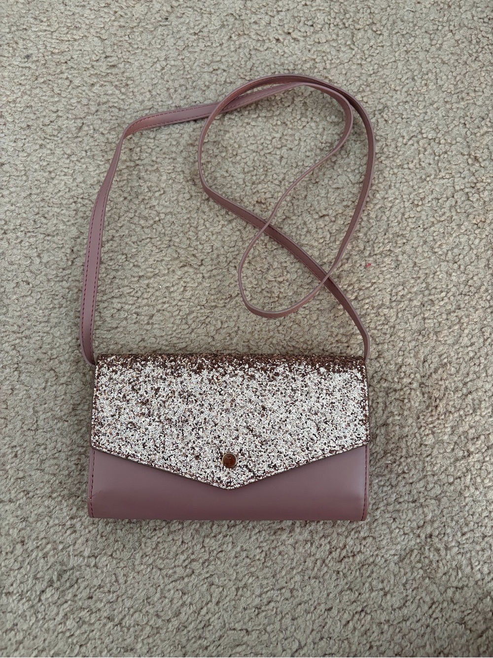 Women’s Glitter Crossbody Bag - Blush Pink